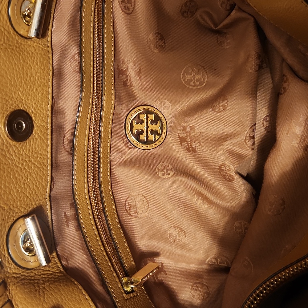 Tory Burch Mustard Leather Tote - Picture 5 of 7